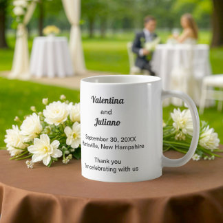 Schwarz-weiße Hochzeits-Tasse Kaffeetasse