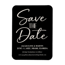 Schwarz-weiße Hochzeitsseite Magnet