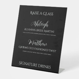 Schwarz-weiße Hochzeitssymbol Sockelschild