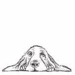 Schwarz-weiße Hundeaugen Freistehende Fotoskulptur<br><div class="desc">Wie konntest du diese Welpen-Hundeaugen und Droopy-Ohren nicht Lieben? Ideal für den Hund- oder Baseballliebhaber in Ihrem Leben.</div>
