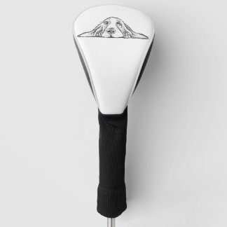 Schwarz-weiße Hundeaugen Golf Headcover