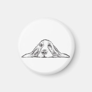 Schwarz-weiße Hundeaugen Magnet
