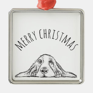 Schwarz-weiße Hundeaugen Ornament Aus Metall