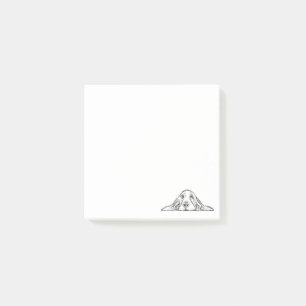 Schwarz-weiße Hundeaugen Post-it Klebezettel