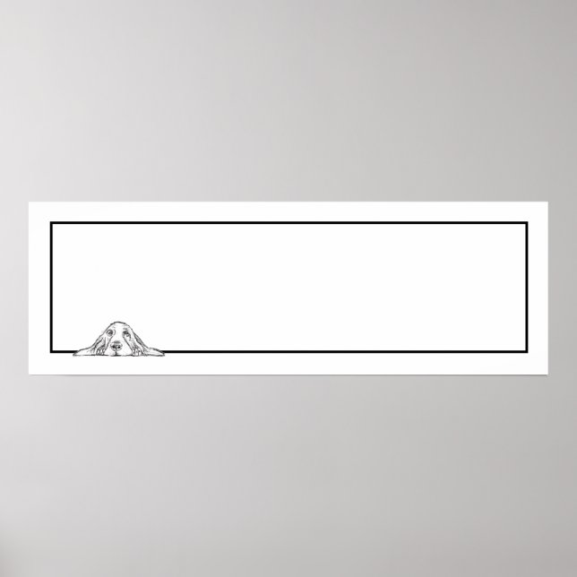 Schwarz-weiße Hundeaugen Poster (Vorne)