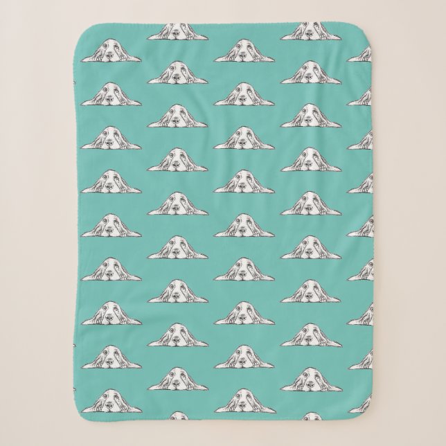 Schwarz-weiße Hundeaugen Sherpadecke (Vorderseite)