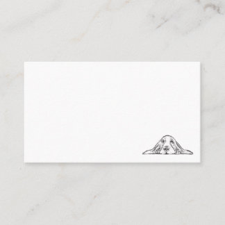 Schwarz-weiße Hundeaugen Visitenkarte