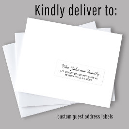 Schwarz-weiße, individuelle Gästeschrift Aufkleber