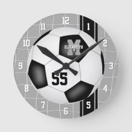 Schwarz-weiße Jungs Varianzstreifen Runde Wanduhr