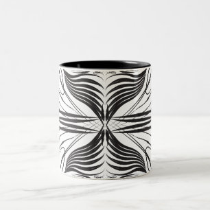 Schwarz-weiße Kaffeebeutel Zweifarbige Tasse