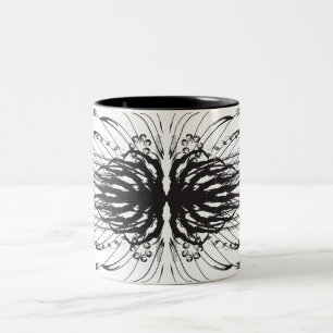 Schwarz-weiße Kaffeebeutel Zweifarbige Tasse