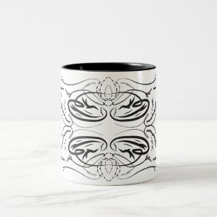 Schwarz-weiße Kaffeebeutel Zweifarbige Tasse