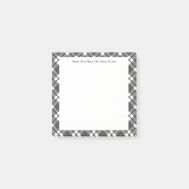 Schwarz-weiße Karierte Muster bearbeitbare Sticks Post-it Klebezettel