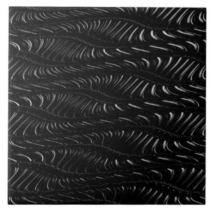 Schwarz-weiße Keramik Fliese