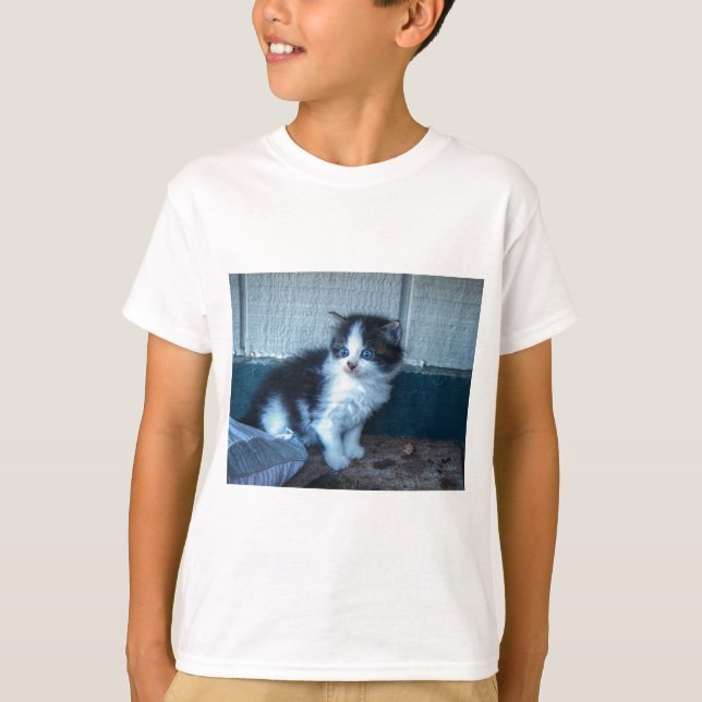 Schwarz + Weiße Kitte T-Shirt (Vorderseite)