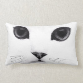 Schwarz-weiße KittyFace Eigenschaften Lendenkissen