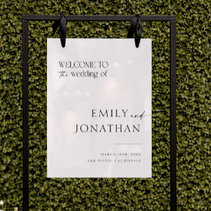 Schwarz-weiße klassische alte Geld-Hochzeitsbegrüß Acrylschild