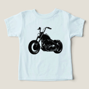 Schwarz-weiße klassische Cruiser-Motorrad-Vektor-K