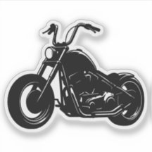 Schwarz-weiße klassische Cruiser-Motorrad-Vektor-K