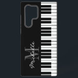 Schwarz-weiße Klaviertasten-Monogramm individuell Samsung Galaxy Hülle<br><div class="desc">Schwarz-weiße Klaviertasten-Monogramm Samsung Galaxy Hülle. Elegantes monogrammiertes Design für Pianist,  Klavierspieler,  Musiklehrer,  Instruktor usw. Tastaturdesign mit personalisierter Namensvorlage. Für Männer,  Frauen und jugendliche Kinder.</div>