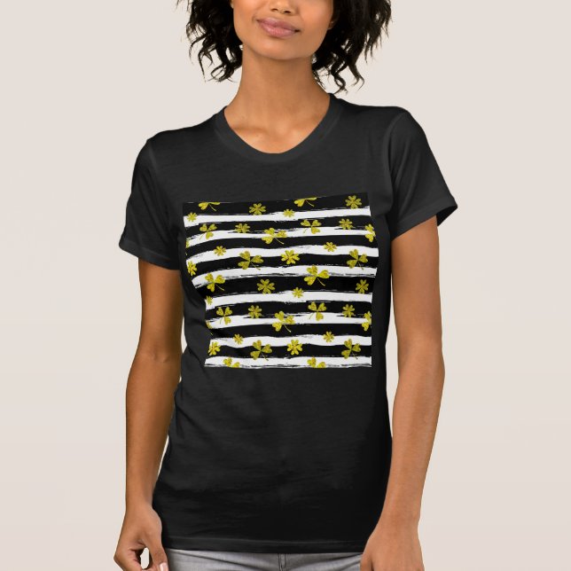 Schwarz-weiße Klee T-Shirt (Vorderseite)