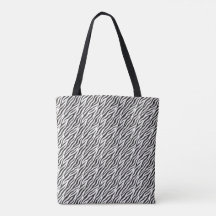 schwarz-weiße kleine Zebrastreifen-Tasche