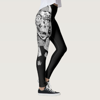 Schwarz-weiße Leggings
