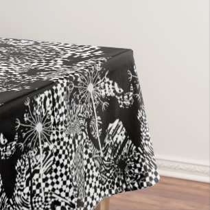 schwarz-weiße Leuchte Tischdecke