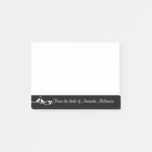 Schwarz-Weiße Liebesvögel, Liebesvögel Post-it Klebezettel