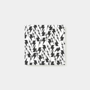 Schwarz-weiße Lightning Classic Back-to-School Post-it Klebezettel