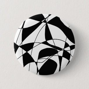 Schwarz-weiße Linien, Blockfarbendruck-Muster Button