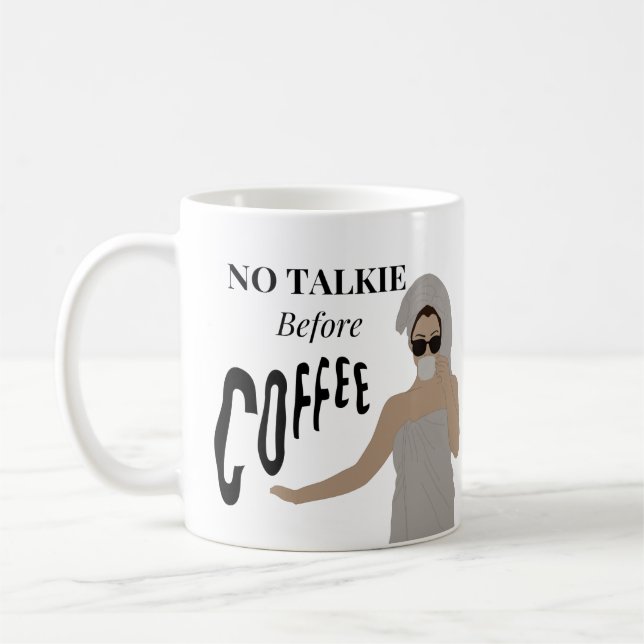 Schwarz-weiße Lustfrau Kaffeetasse (Links)