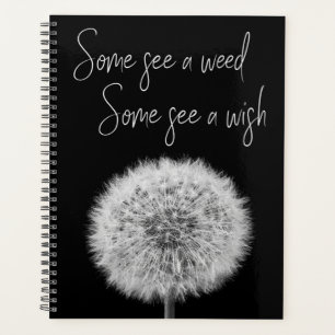 Schwarz-weiße Makrofotografie von Dandelion inspir Planer