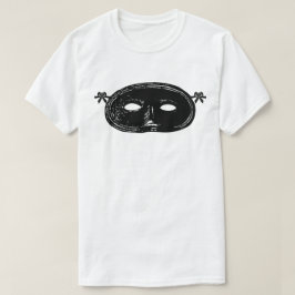 Schwarz-weiße Maskerin-Maske für Vintages Party T-Shirt