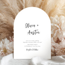 Schwarz-weiße Minimalistische Hochzeit mit moderne