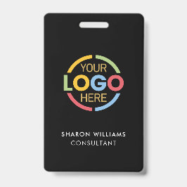 Schwarz-weiße Mitarbeiter-ID mit benutzerdefiniert Ausweis