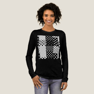 Schwarz-weiße Mode mit Punkten im Design  Tri-Blend Shirt