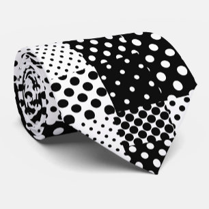 Schwarz Weiße Mode Polka Punkte Stil Design  Krawatte