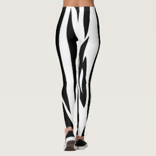 Schwarz-weiße moderne Leggings Stylisch minimali