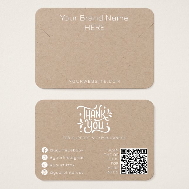 Schwarz-weiße moderne Nekklace Display Einfache Sc (Vorne & Hinten)