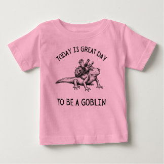 Schwarz-weiße Molch-Abenteuer-Skizzen-Illustration Baby T-shirt