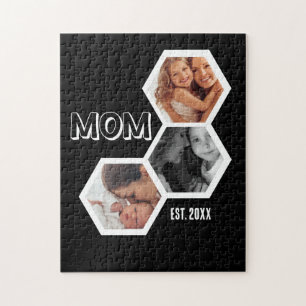 Schwarz-weiße Mom Established Sechseck 3 Foto