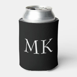 Schwarz-weiße Monogramm Dosenkühler