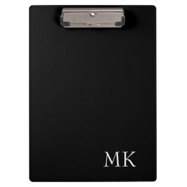 Schwarz-weiße Monogramm Klemmbrett