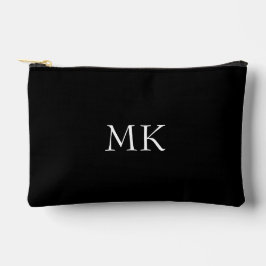 Schwarz-weiße Monogramm Zubehörtasche