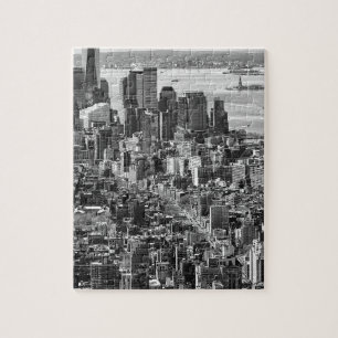 Schwarz-weiße New York City Skyline
