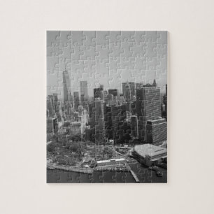 Schwarz-weiße New York City Skyline