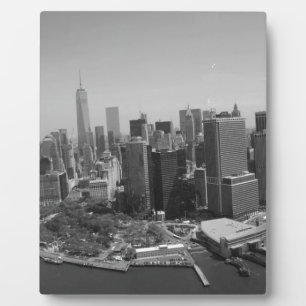 Schwarz-weiße New York City Skyline Fotoplatte