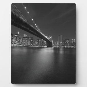 Schwarz-weiße New York City Skyline Fotoplatte