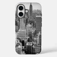 Schwarz-weiße New York City Skyline